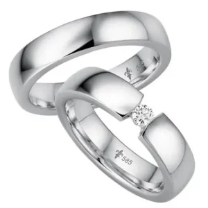 Zertifiziert Giloy Fleur Weissgold 585