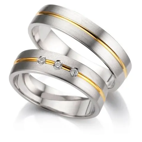 Versand Am Gleichen Tag 123traumringe Gelbgold/Weissgold 585