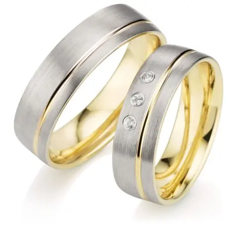 123traumringe Gelbgold/Weissgold 750 Direktkauf