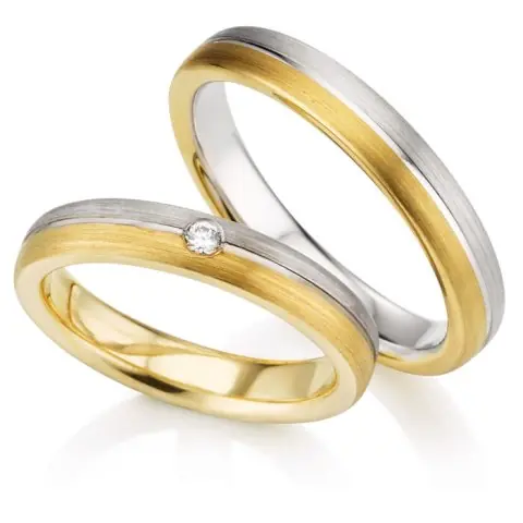 123traumringe Gelbgold/Weissgold 750 Super-Preis